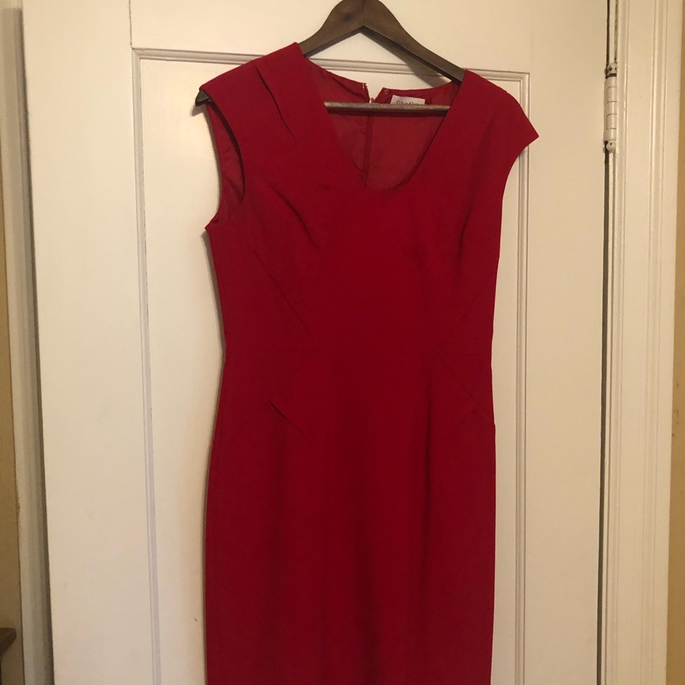 Red sheath dress perfect for work
